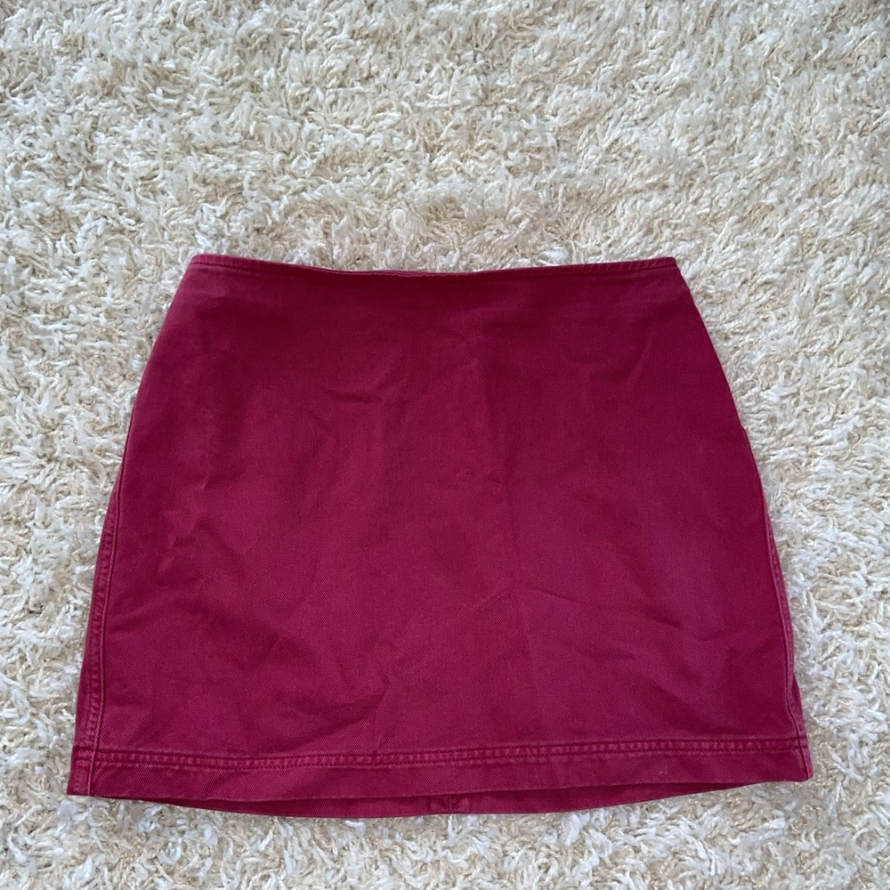 Urban Outfitters Maroon Mini Skirt